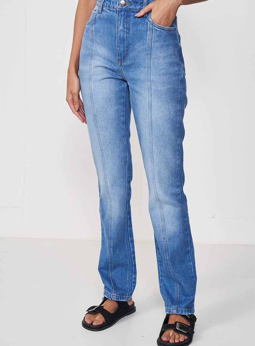 Calça Feminina Jeans Reta - Kendall