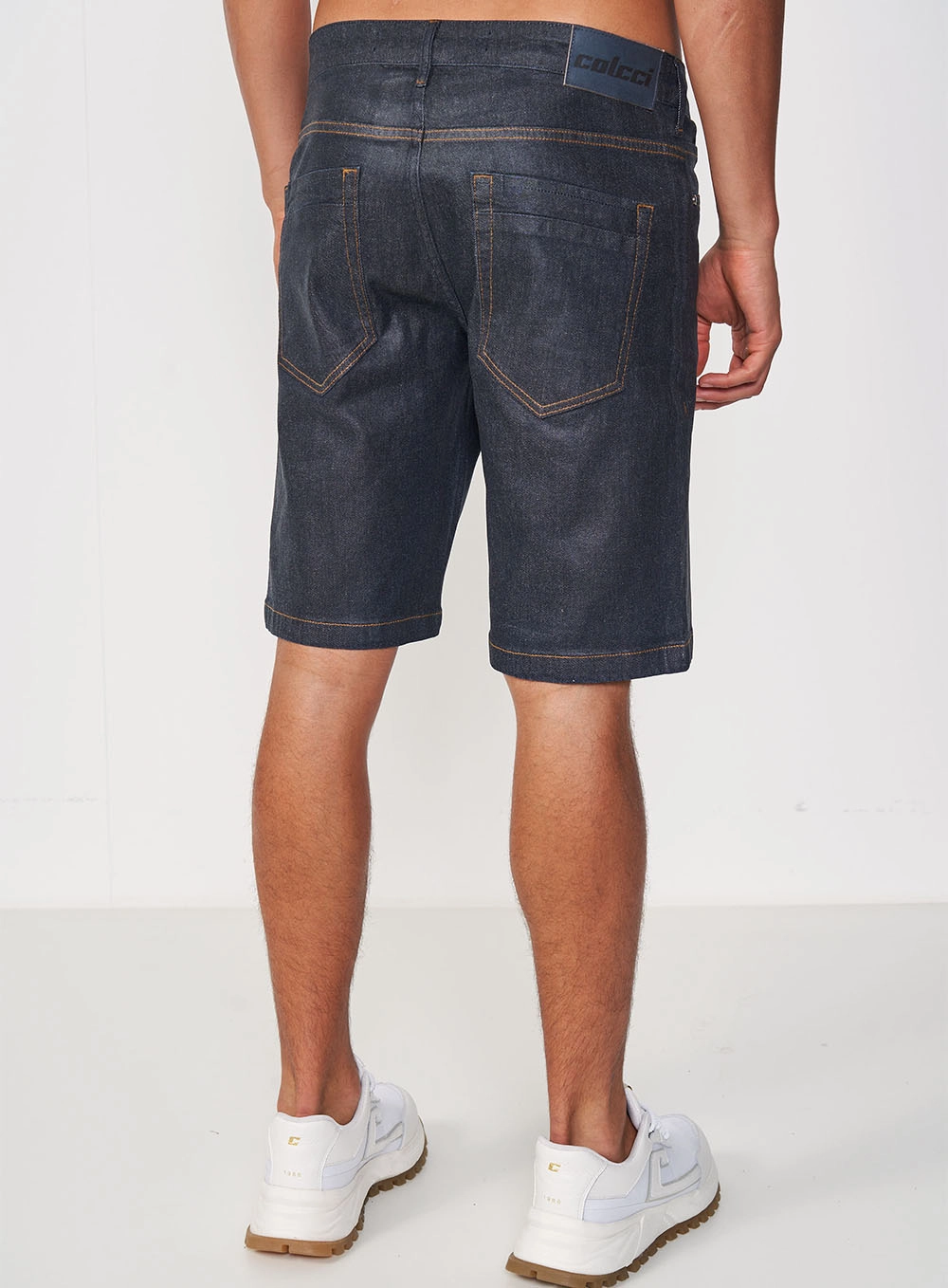 Bermuda Masculina Jeans Resinada - Davi Índigo