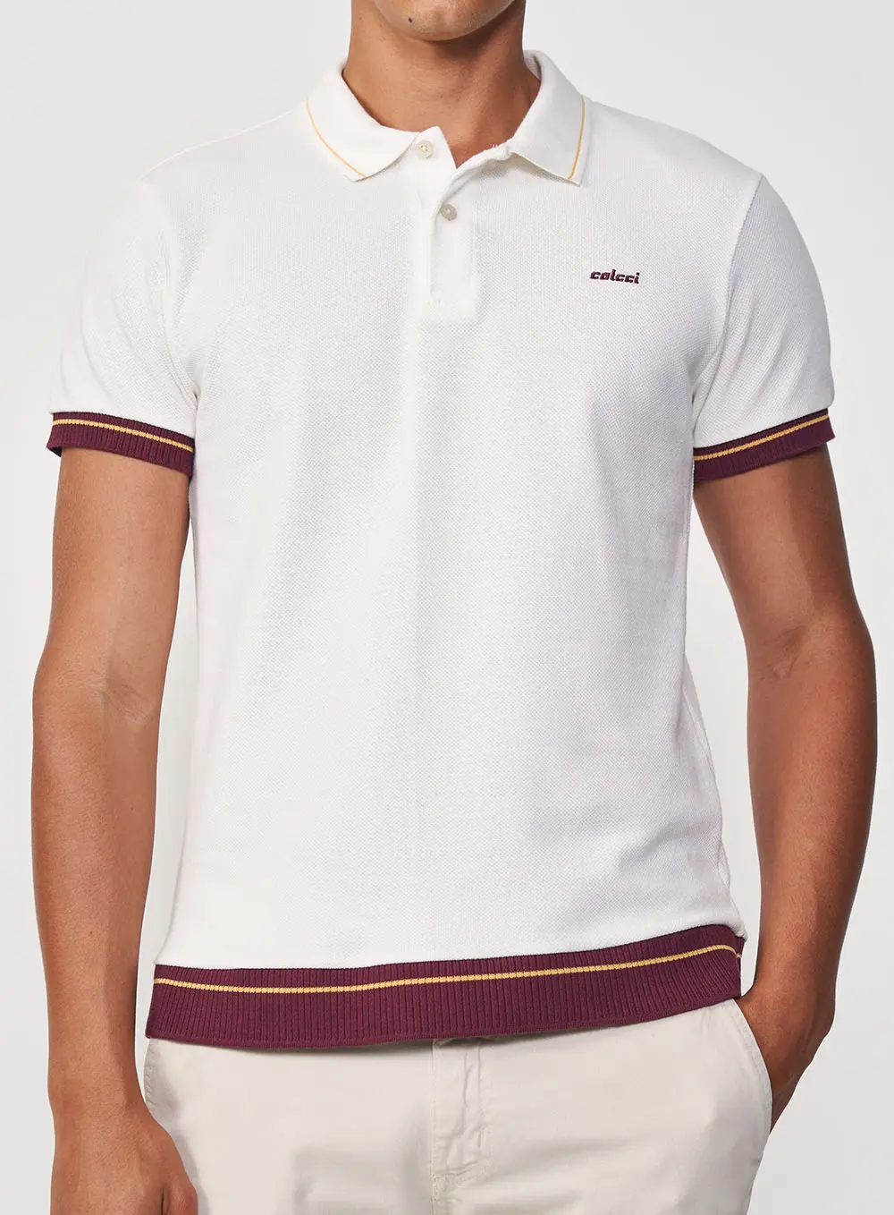 Camisa Polo Com Acabamentos Off Shell