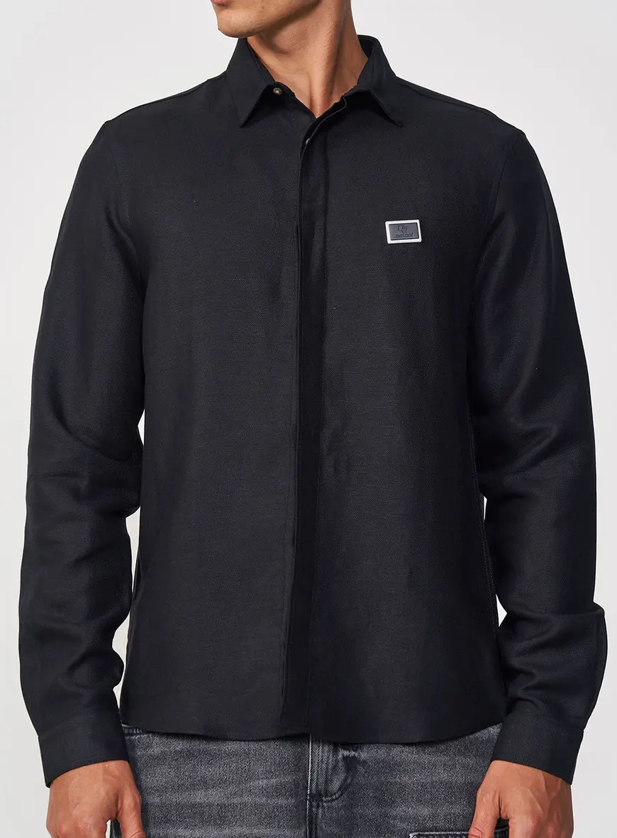 Camisa Masculina Em Linho Manga Longa - Relax