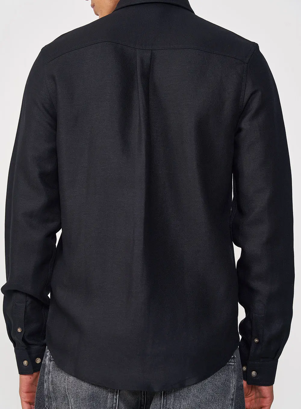 Camisa Masculina Em Linho Manga Longa - Relax Preto