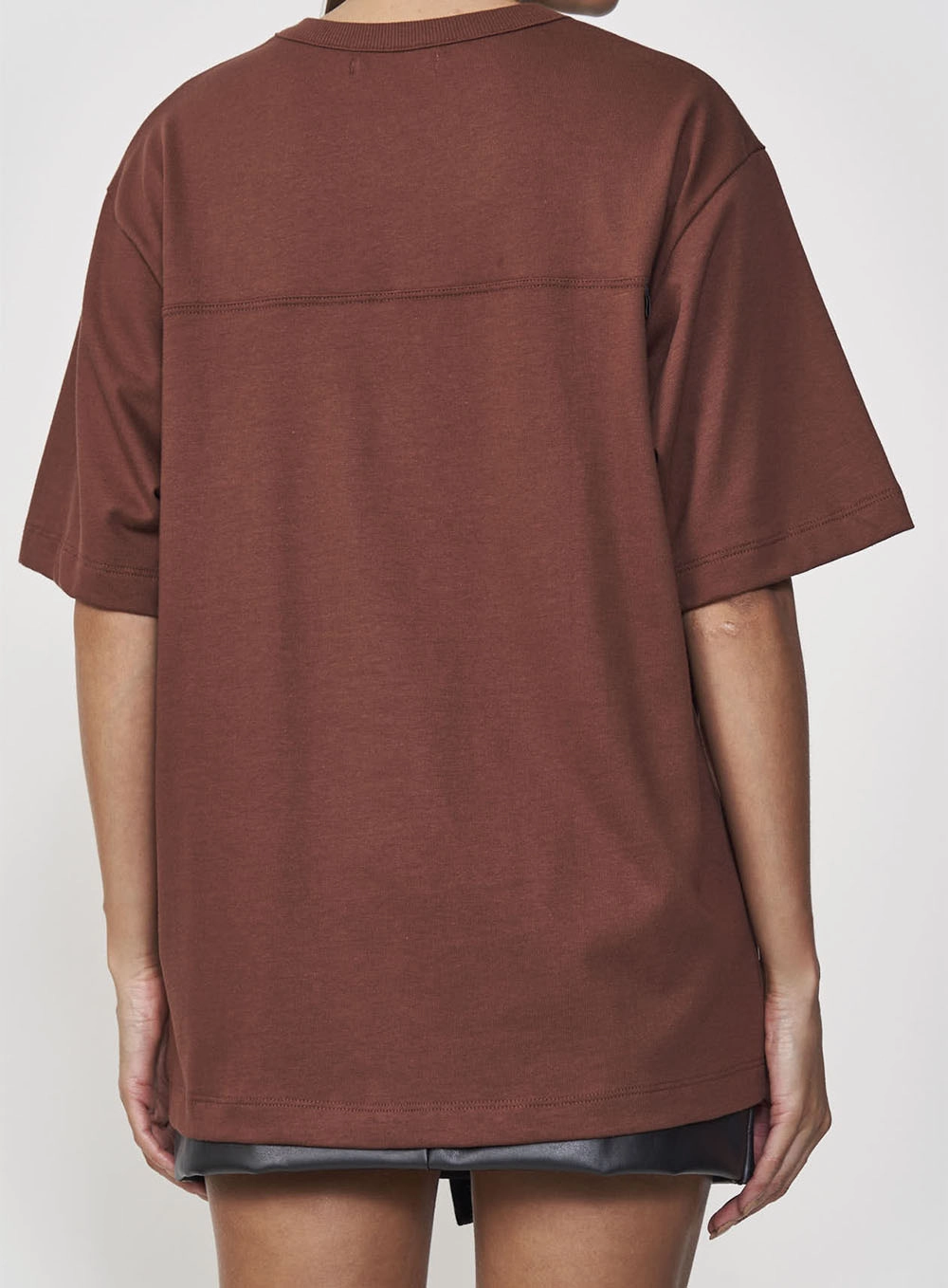 Camiseta Algodão Oversized Essencial Marrom
