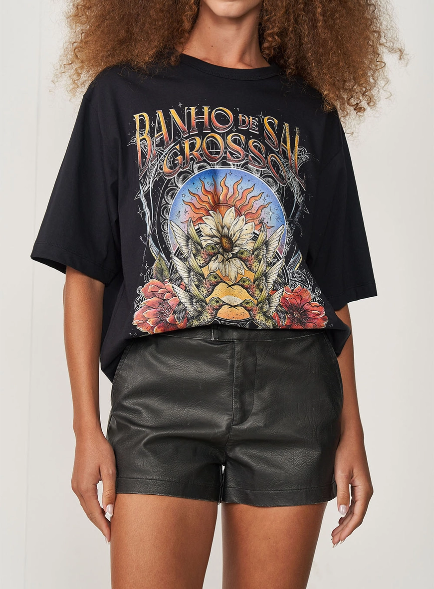 Camiseta Feminina Oversized Banho De Sal Grosso