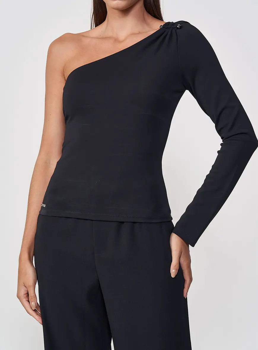 Blusa Feminina Assimétrica De Um Ombro Só