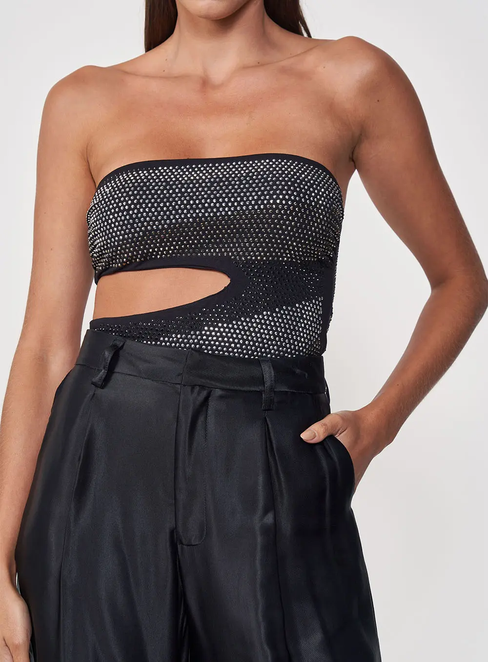 Blusa Tomara Que Caia Com Brilho Preto