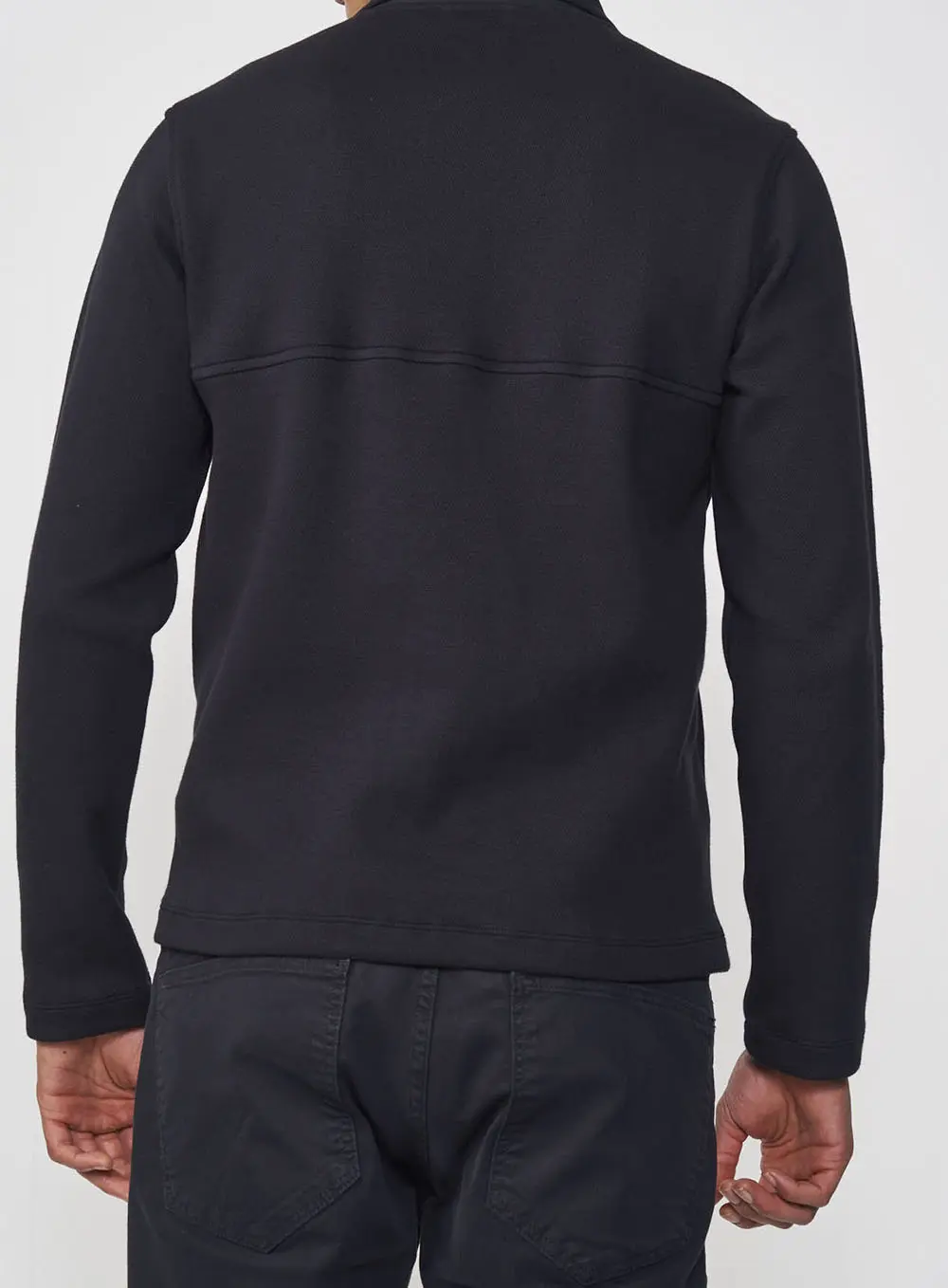 Blusão Masculino Reto Gola Dupla Preto