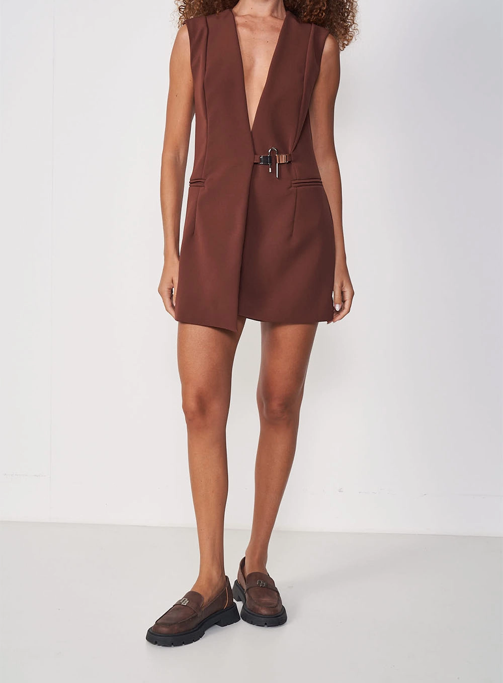 Vestido Blazer Alfaiataria Marrom