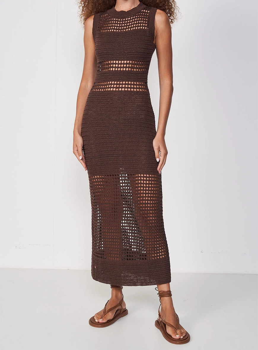 Vestido Longo Em Tricô