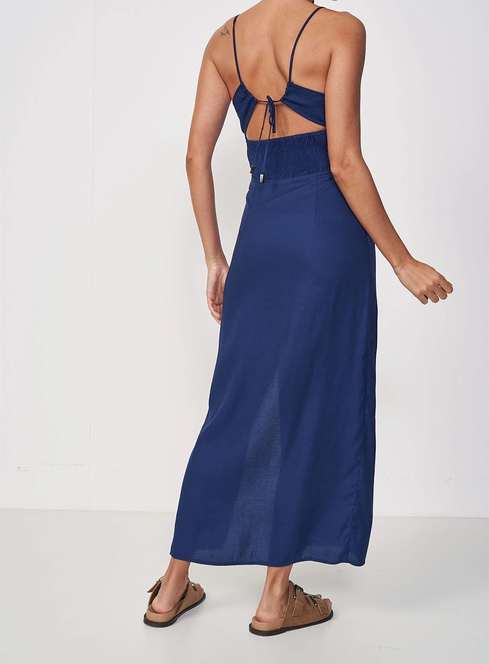 Vestido Linho Azul Darkness