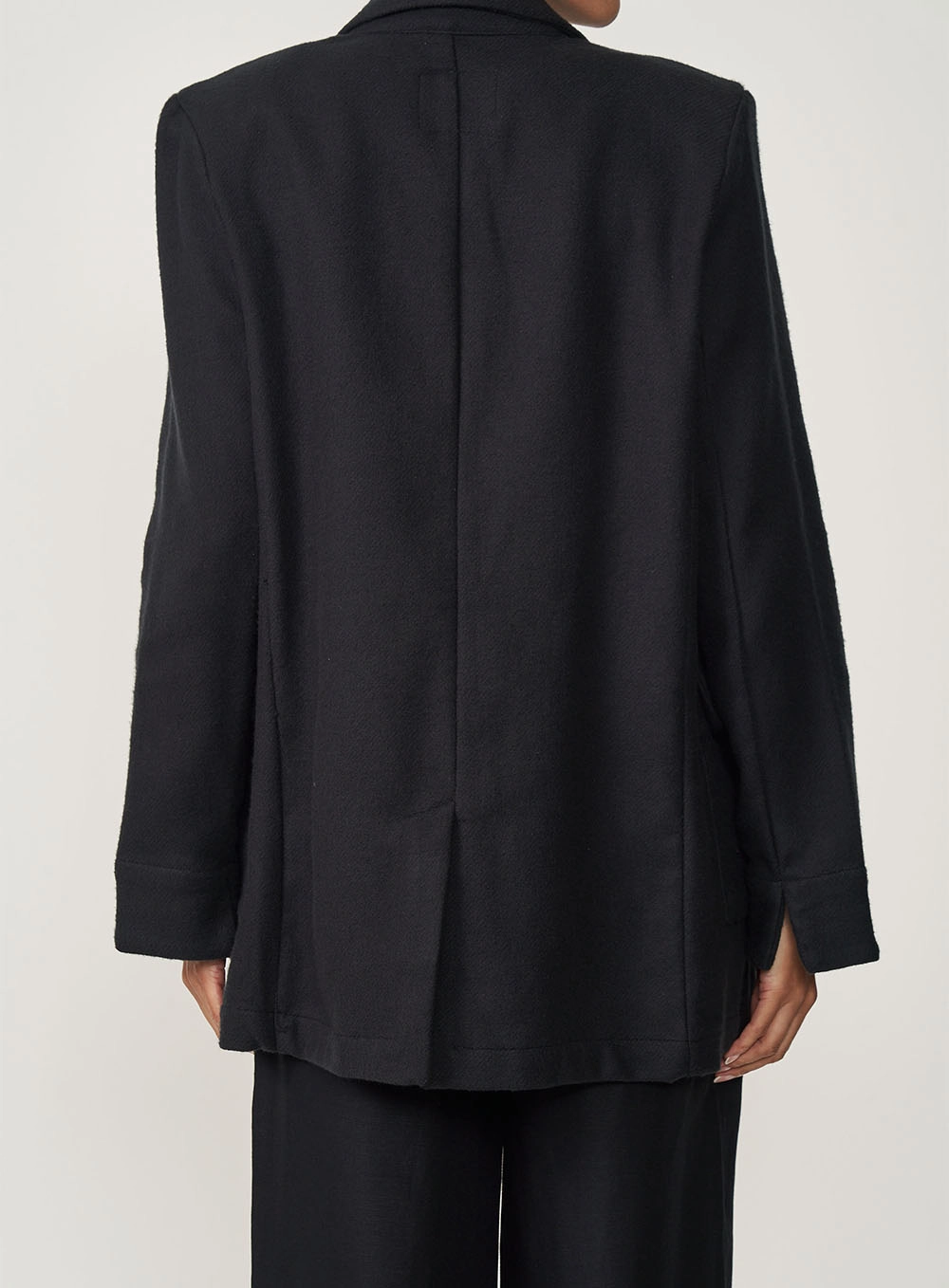Casaco Alfaiatado Feminino Alongado Preto
