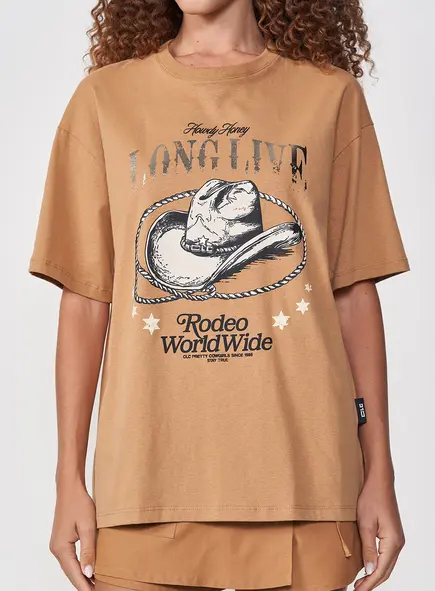 Camiseta Feminina Oversized Alongada Estampada