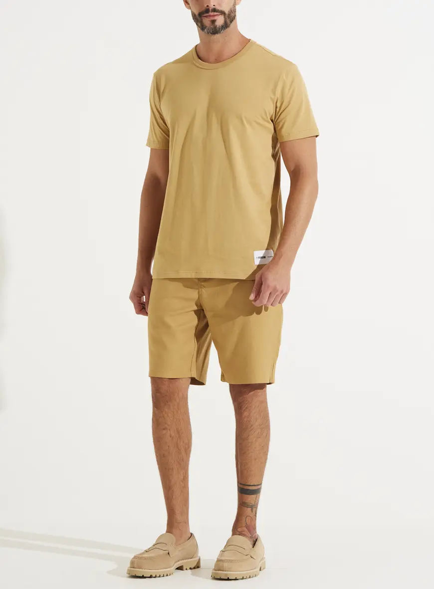 Camiseta Masculina New Slim Etiqueta Lateral Camiseta Masculina