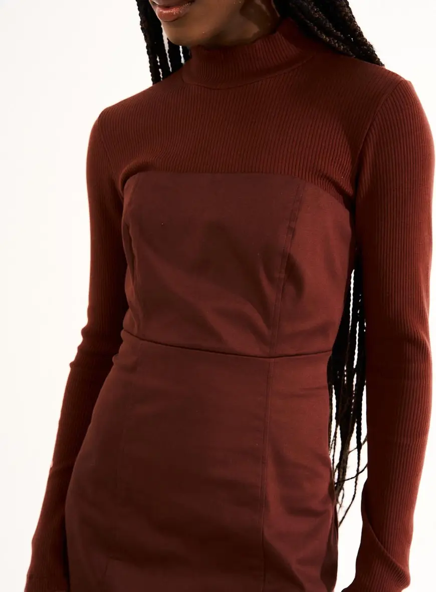 Vestido Open Marrom Terracota 3