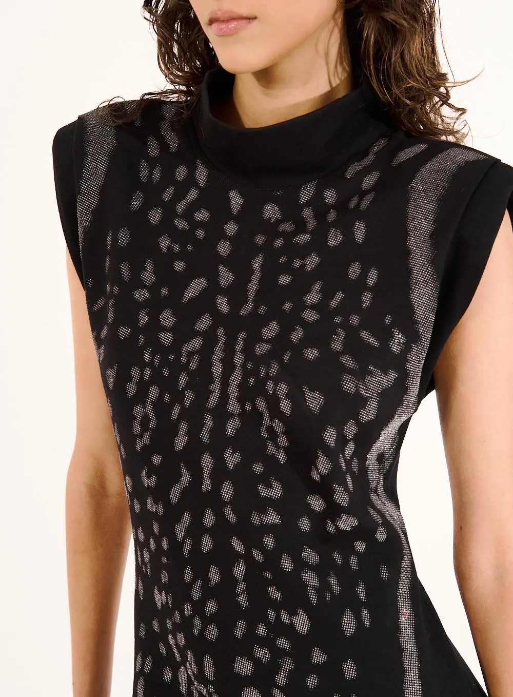Vestido Estampado Preto 2
