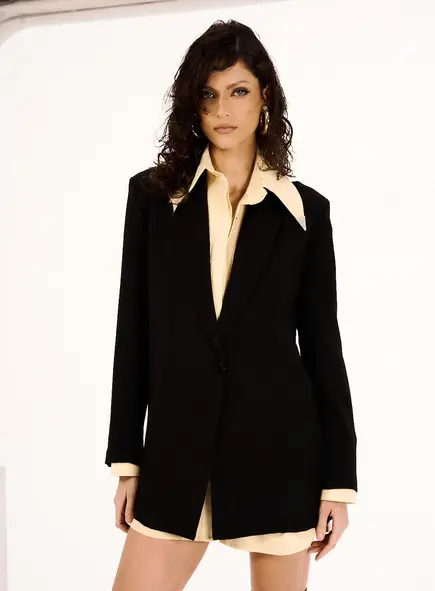 Blazer Feminino Alfaiataria Alongado