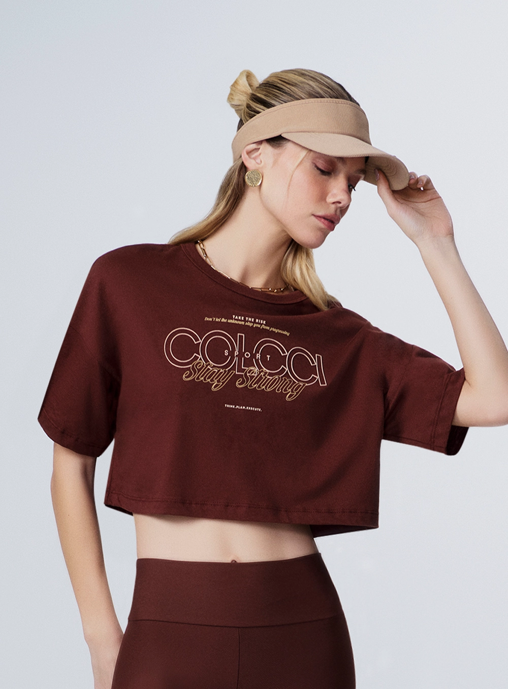 Camiseta Feminina Basic Loose Marrom