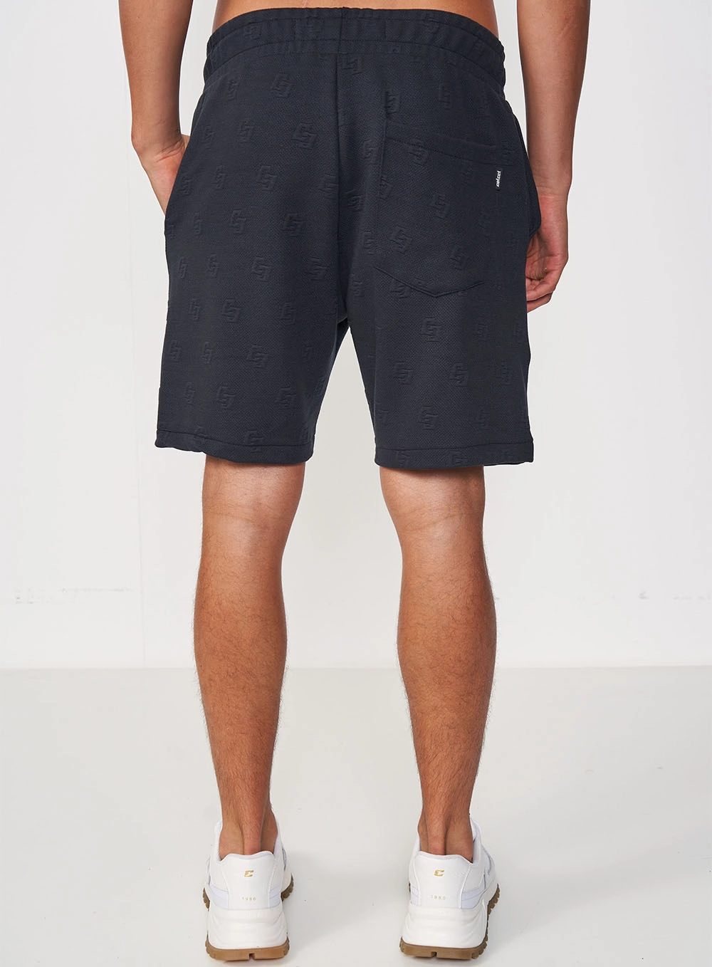 Bermuda Masculina Logomania Cós Com Elástico Preto