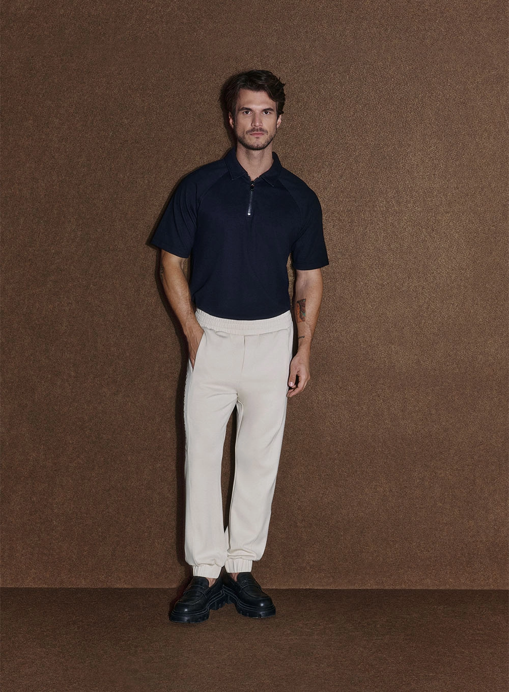 Polo Zíper Dynamic Comfort Preto