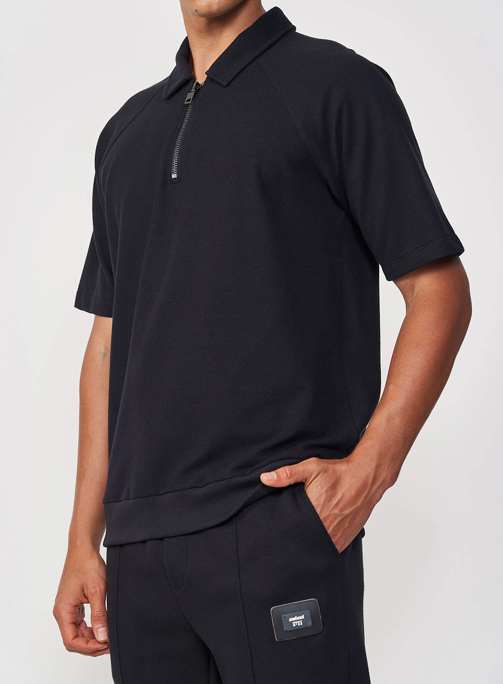 Polo Zíper Dynamic Comfort Preto