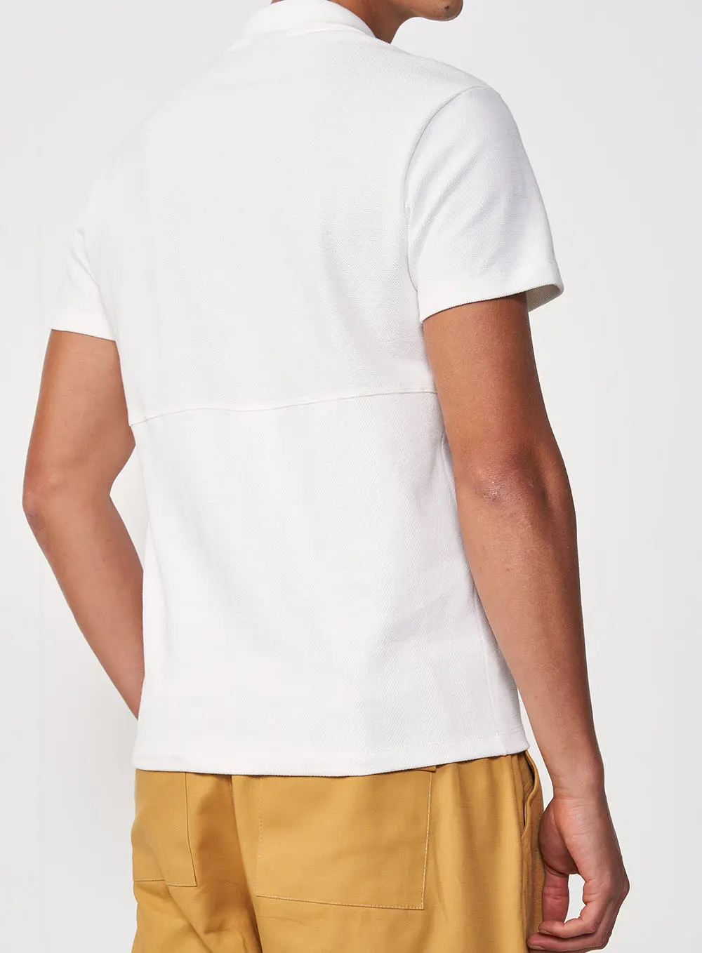 Polo Masculina Com Mangas Curtas Off Shell