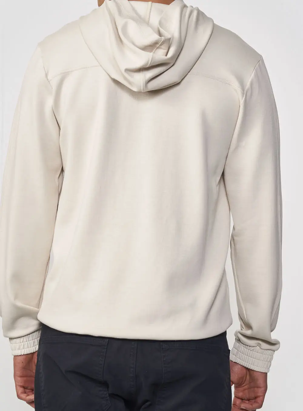 Jaqueta Masculina Estilo Moletom Com Capuz Bege