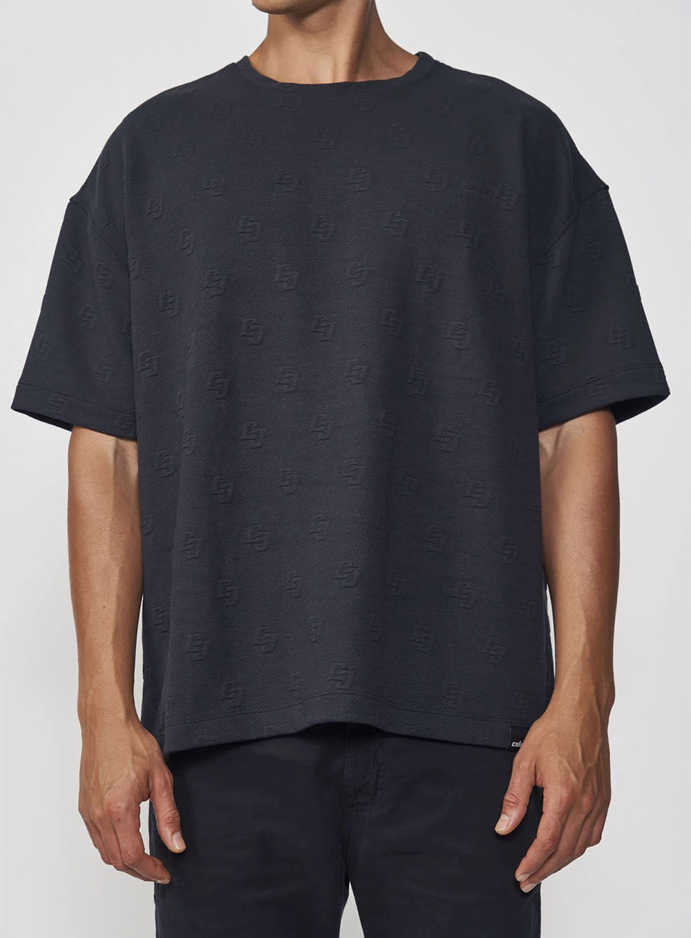 Camiseta Masculina Logomania Manga Curta Preto