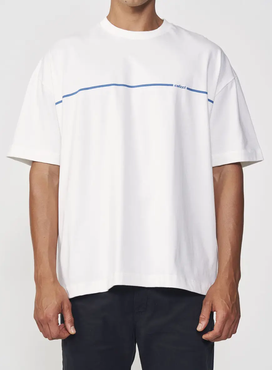 Camiseta Masculina Reta Com Listra Frontal