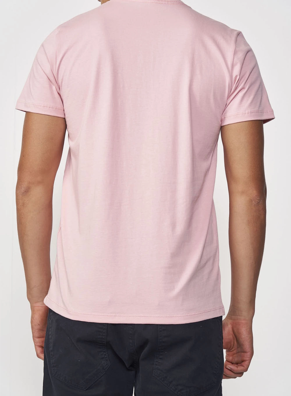 Camiseta Masculina Com Logo Em Alto Relevo Rosa