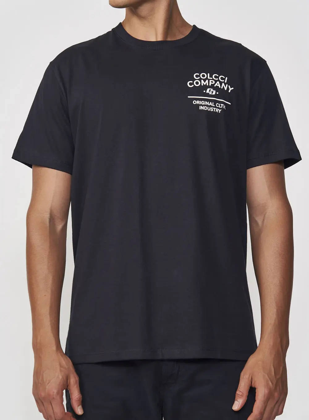 Camiseta Masculina Reta Com Estampa Preto