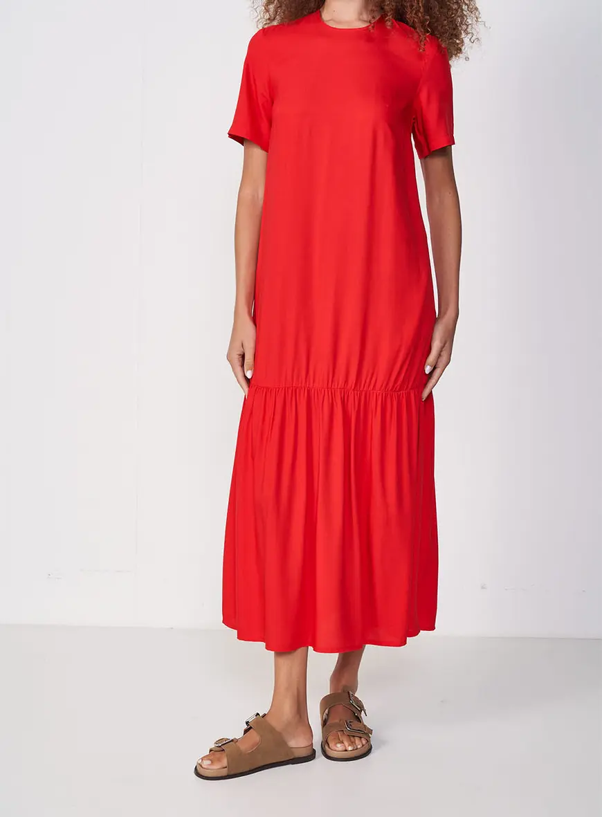 Vestido Comfort Com Drapeado