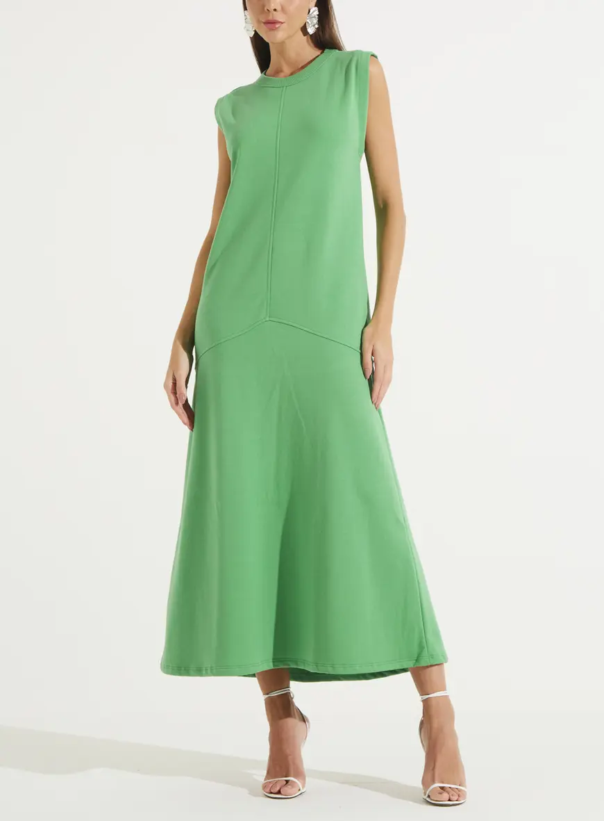 Vestido Moletom Midi Manga Muscle Vestido Moletom Midi Manga