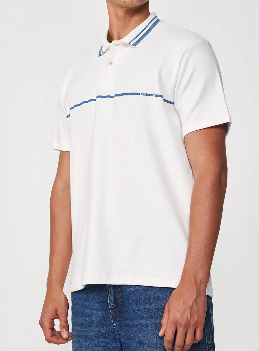 Camisa Polo Com Listras