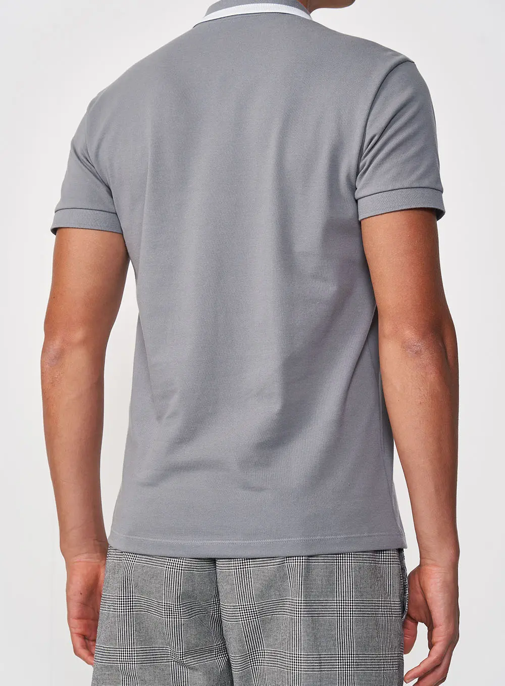 Polo Masculina Reta - Brasil Cinza