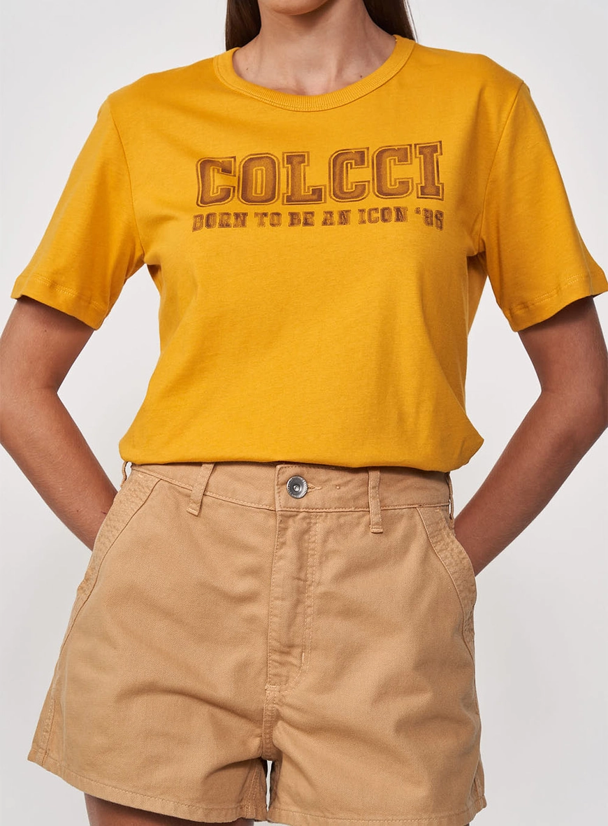 Camiseta Feminina Manga Curta Com Estampa