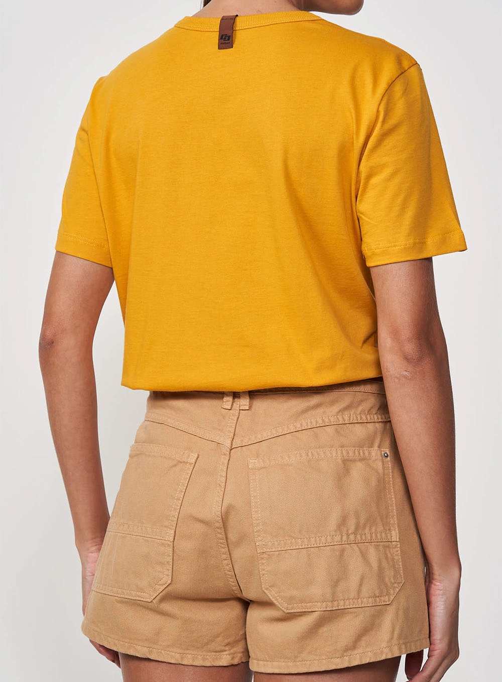 Camiseta Feminina Manga Curta Com Estampa Amarelo Sunray