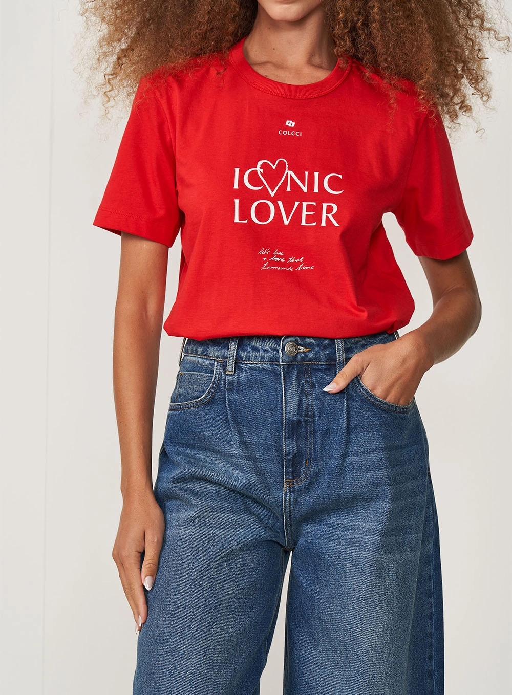 Camiseta Feminina Reta Iconic Lover Vermelho