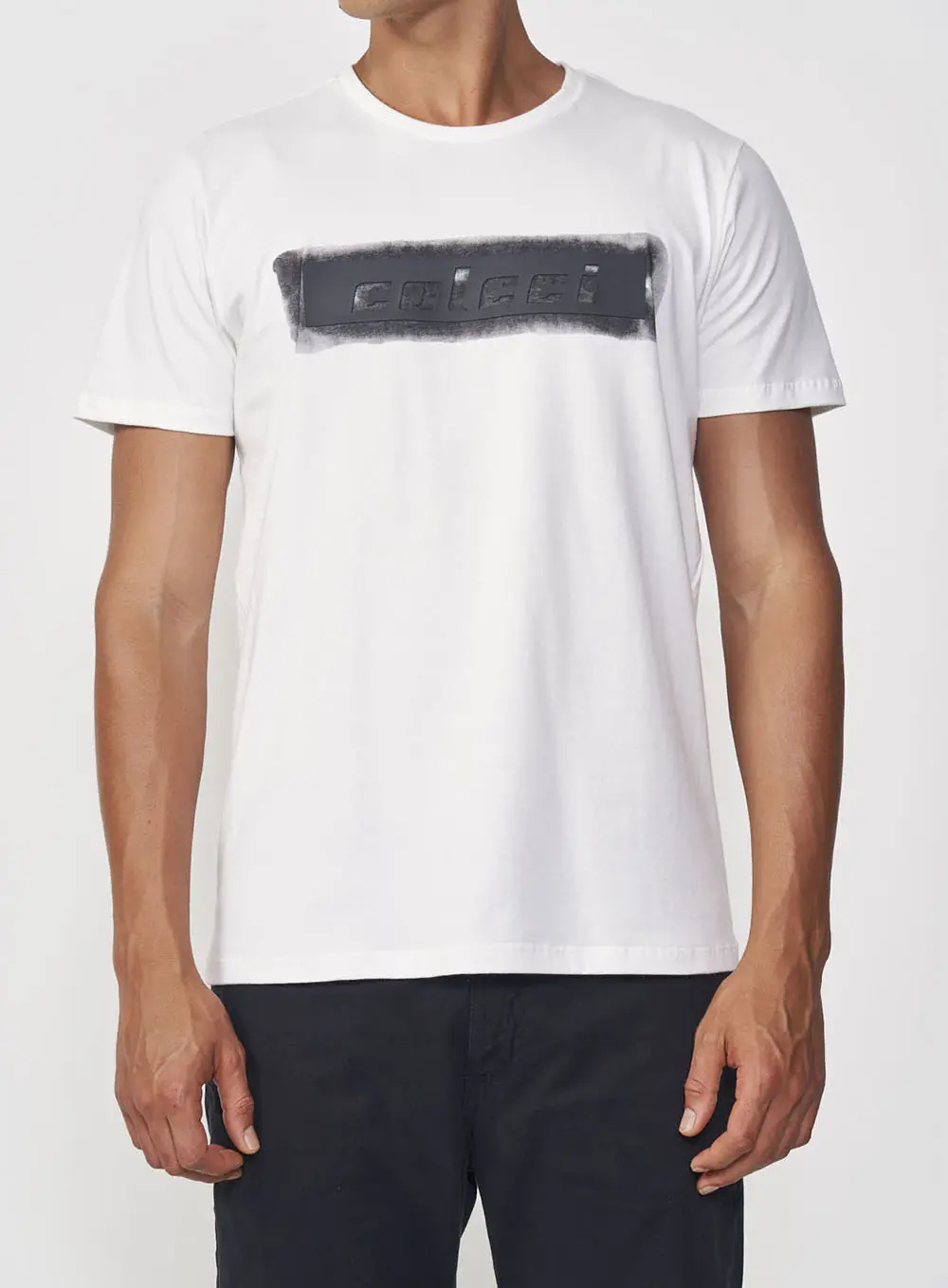 Camiseta Algodão Logo Box Spray Off Shell