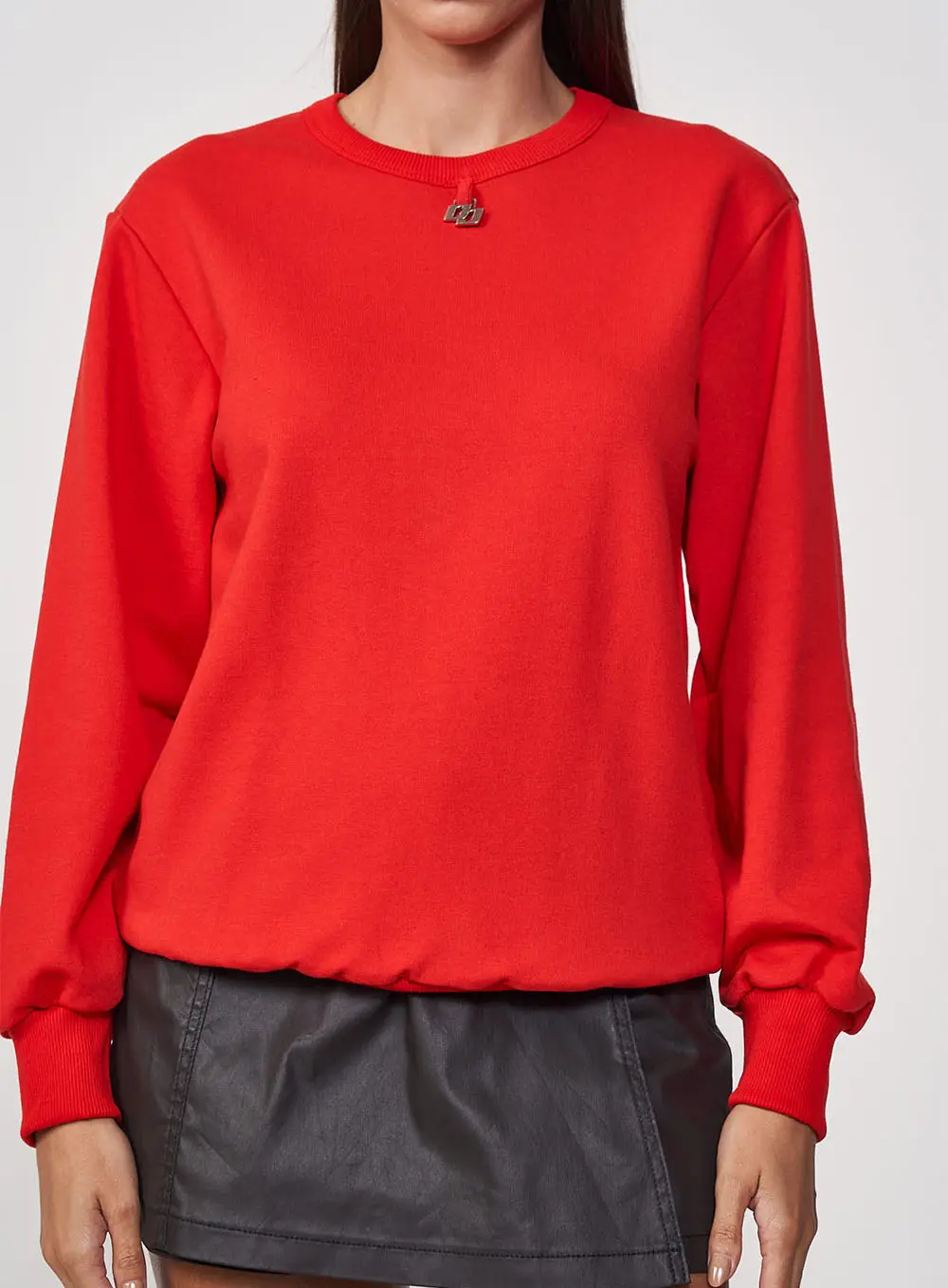 Blusão Moletom Feminino Red Comfort Vermelho