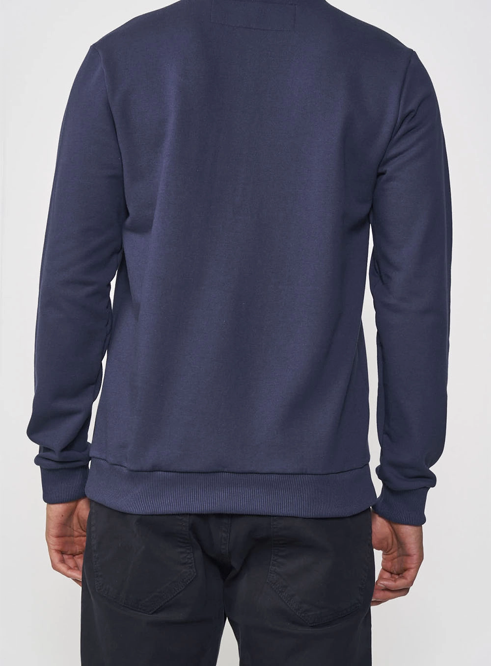 Blusão Moletom Masculino Com Estampa Azul