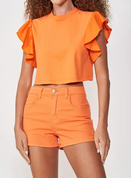 Blusa Feminina Box Com Babados