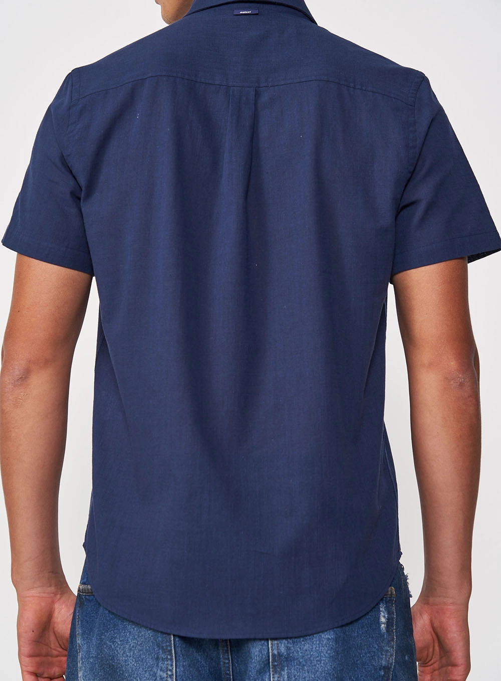 Camisa Masculina Manga Curta - Relax Azul Darkness