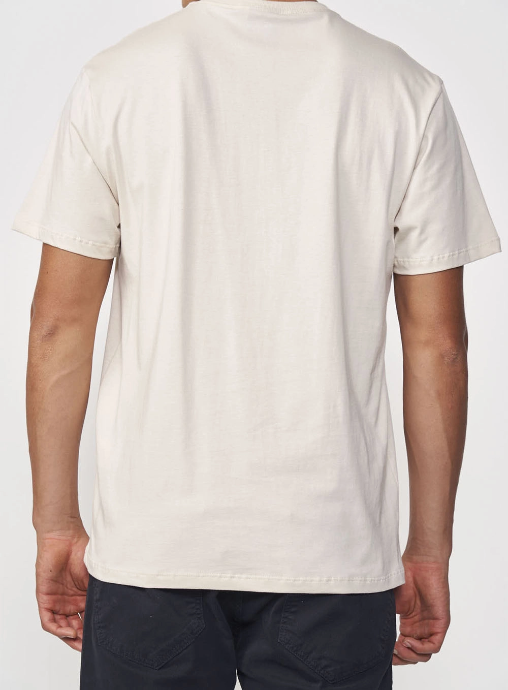 Camiseta Com Bolso Bege