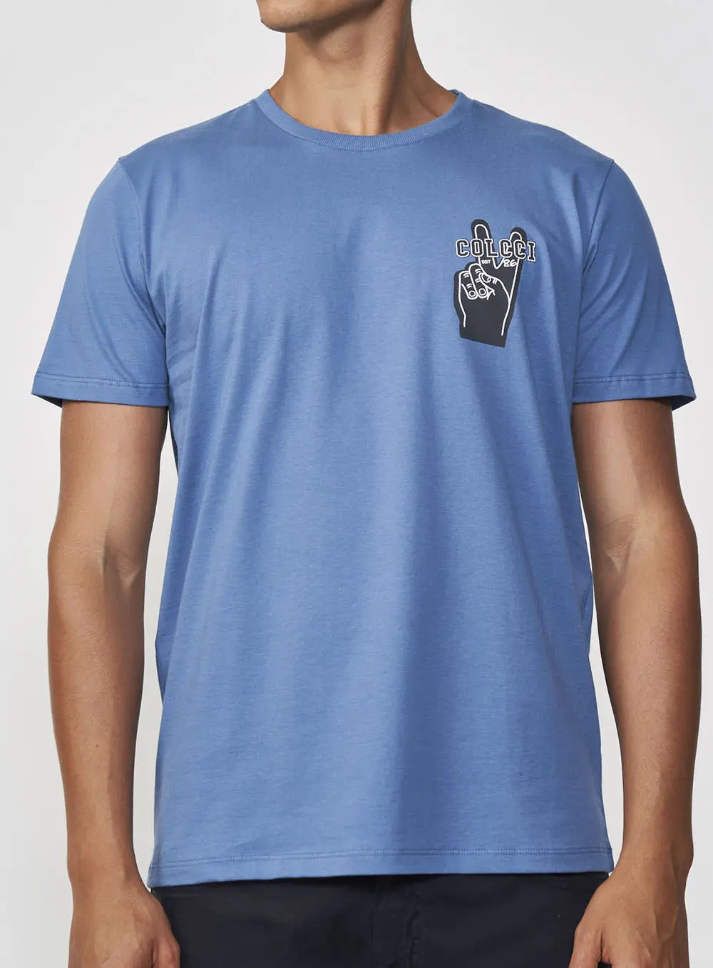 Camiseta Masculina Manga Curta Azul Windy Blue