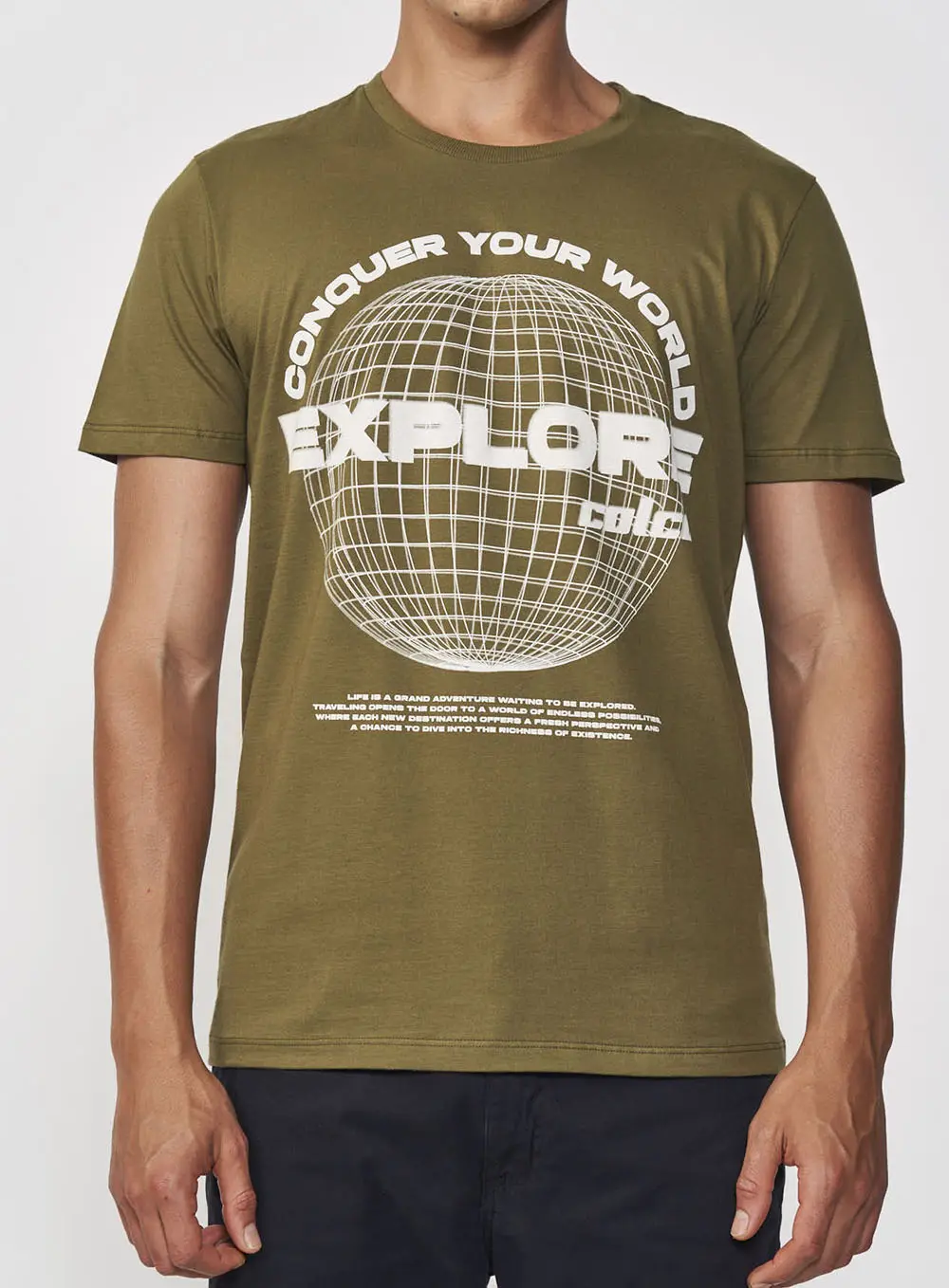 Camiseta Masculina Com Estampa Verde