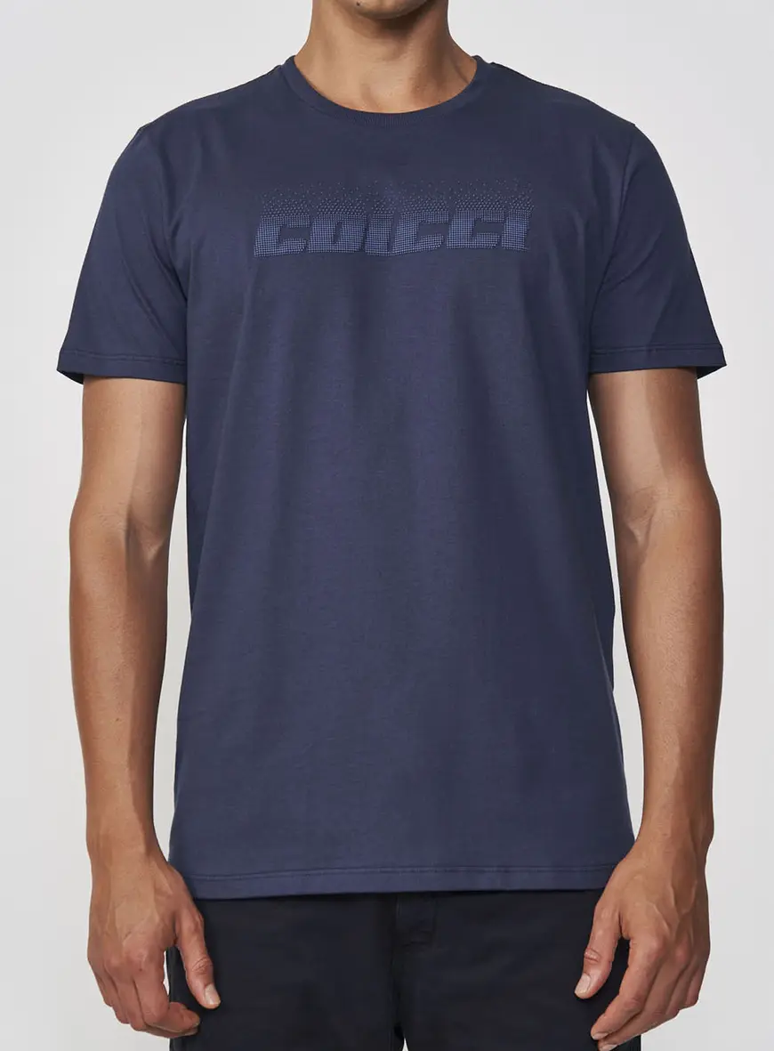 Camiseta Algodão Logo Texturizado