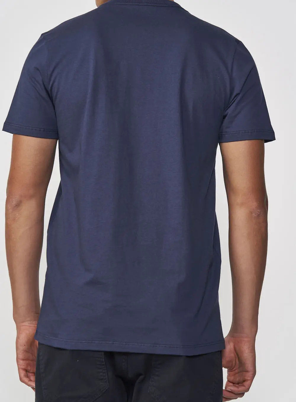 Camiseta Algodão Logo Texturizado Azul