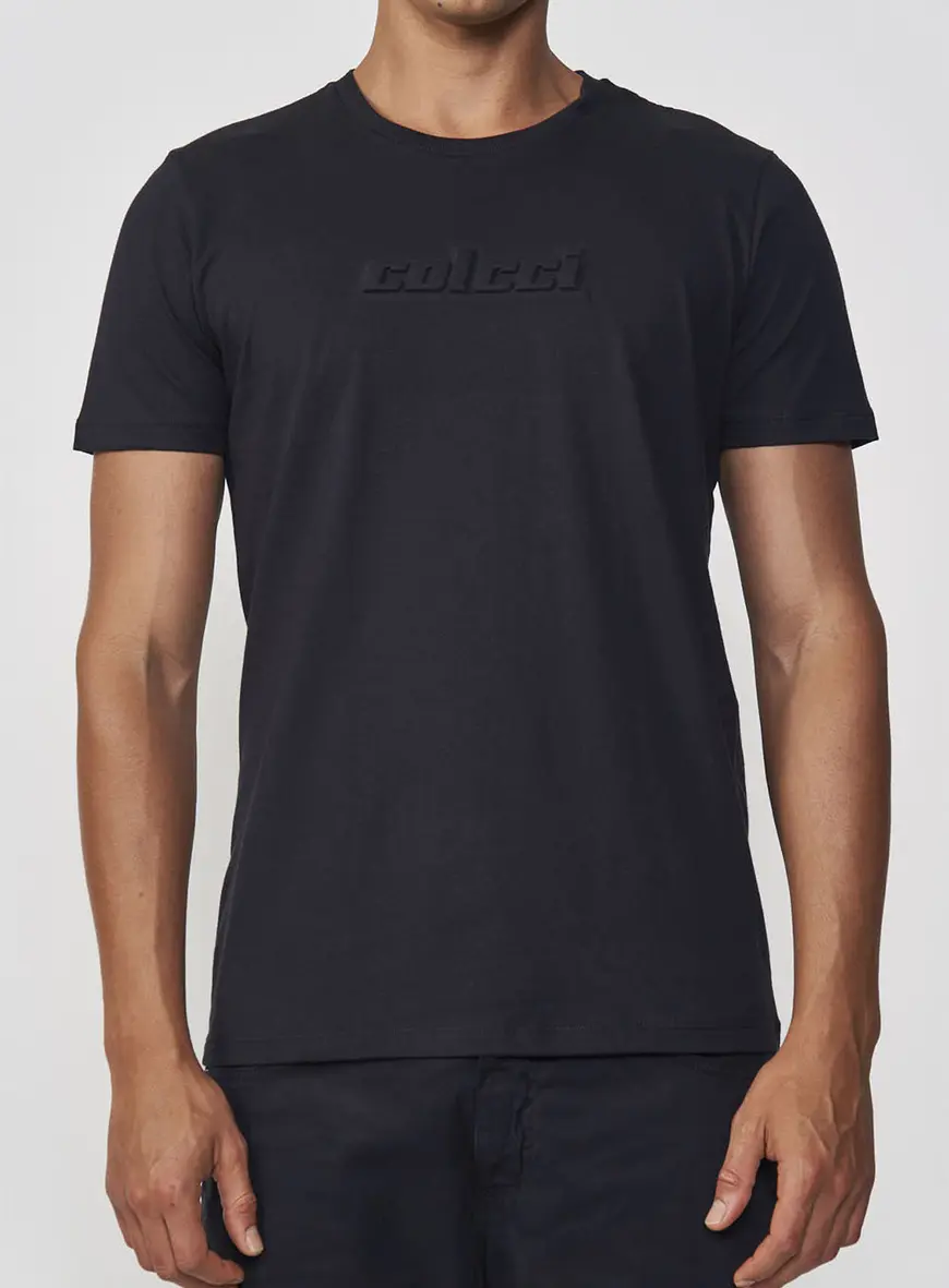 Camiseta Masculina Com Logo Em Alto Relevo