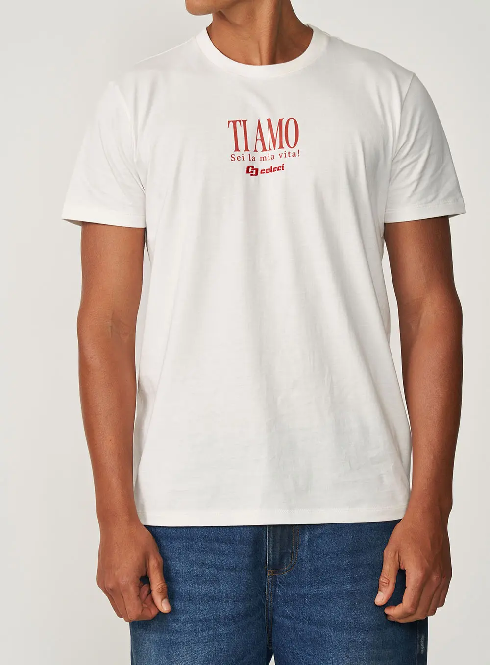 Camiseta Masculina Reta Ti Amo Off Shell