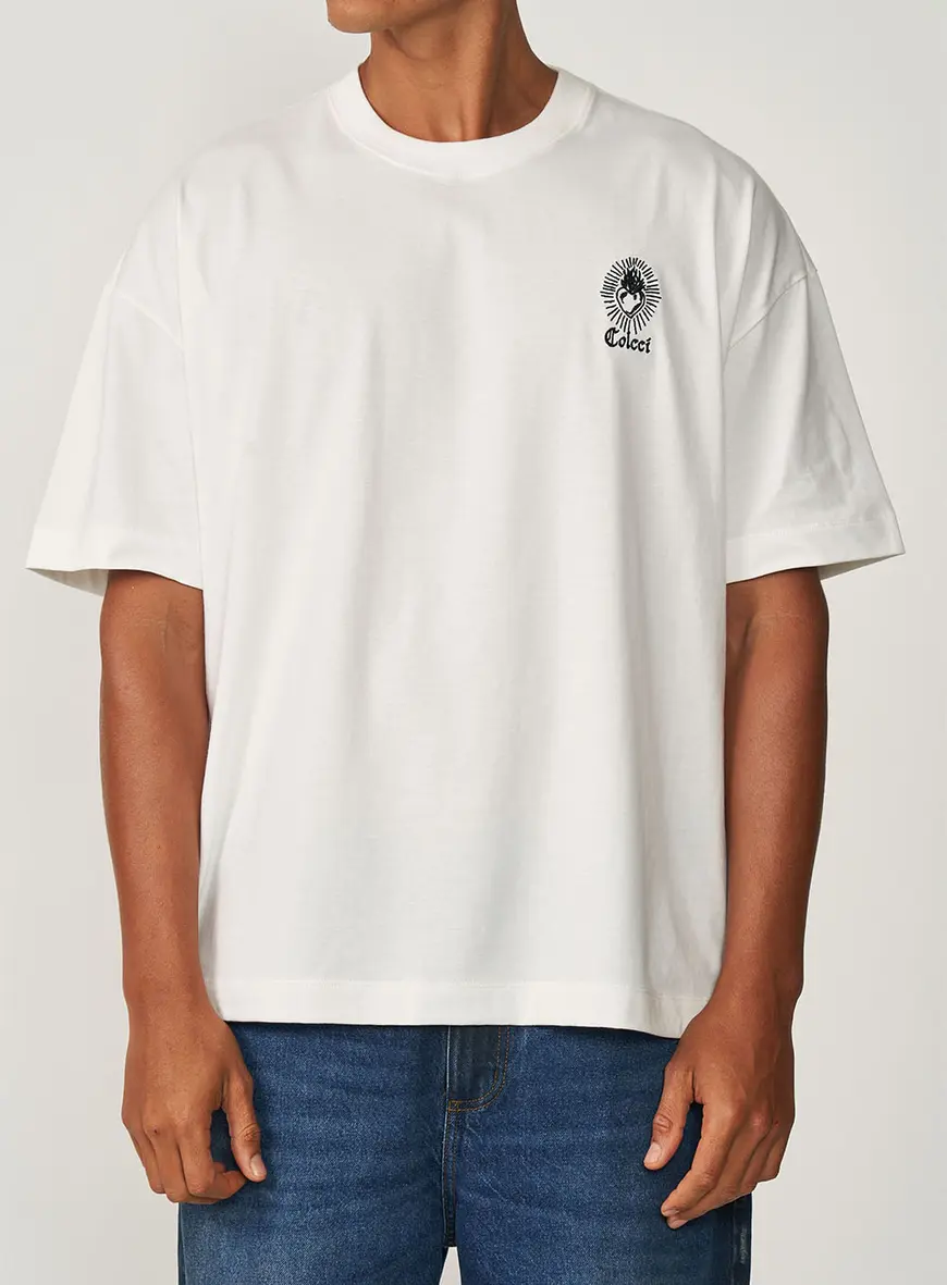 Camiseta Masculina Reta Mangas Amplas