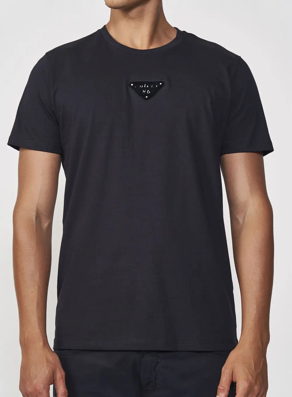 Camiseta Masculina Reta Manga Curta Preto